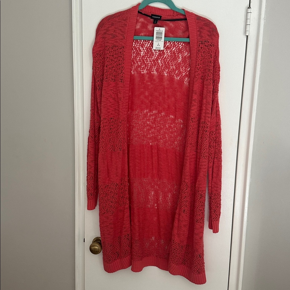 Torrid coral relaxed fit cardigan